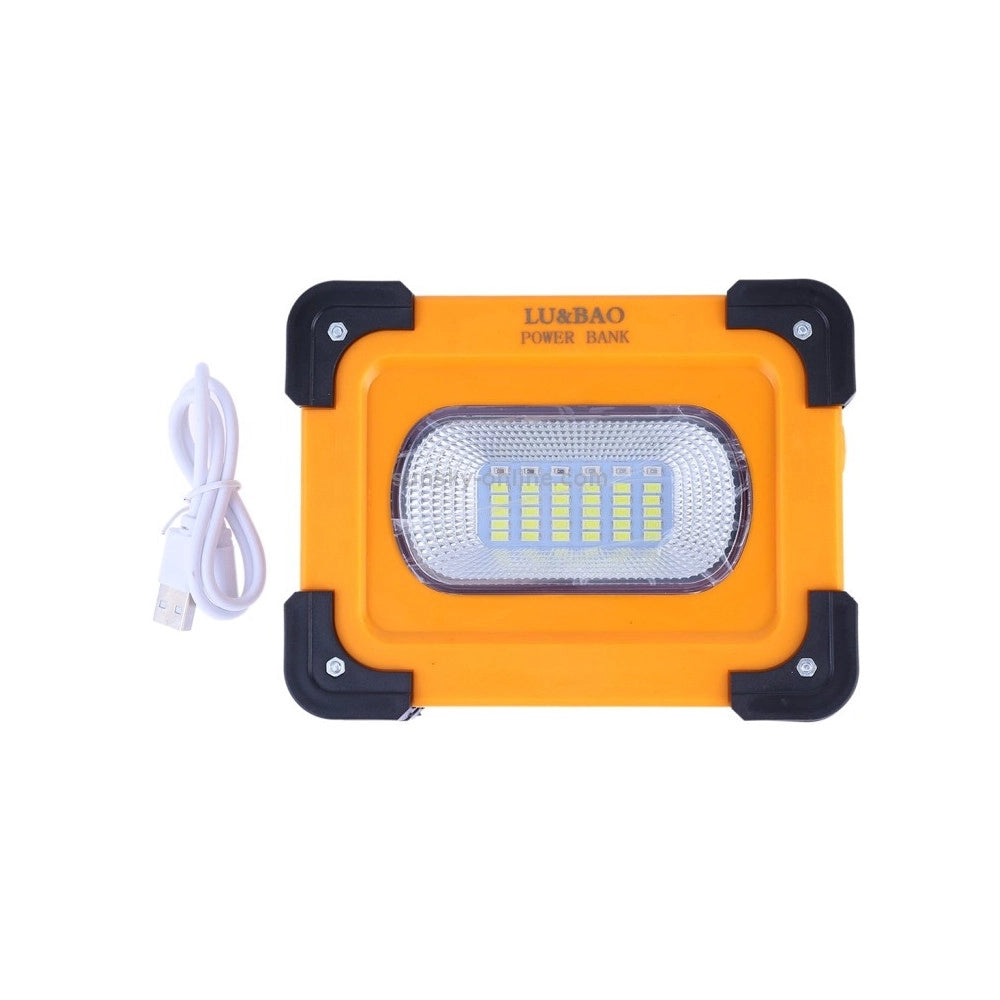 Trade Shop - Faro Luce A Led Spotlight Ricaricabile Con Pannello Solare Portatile 30w 1500lmn -