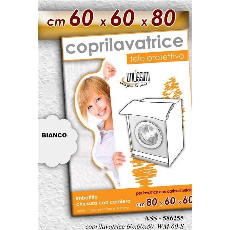 COPRILAVATRICE IN TESSUTO 60X60X80CM IN COLORE BIANCO
