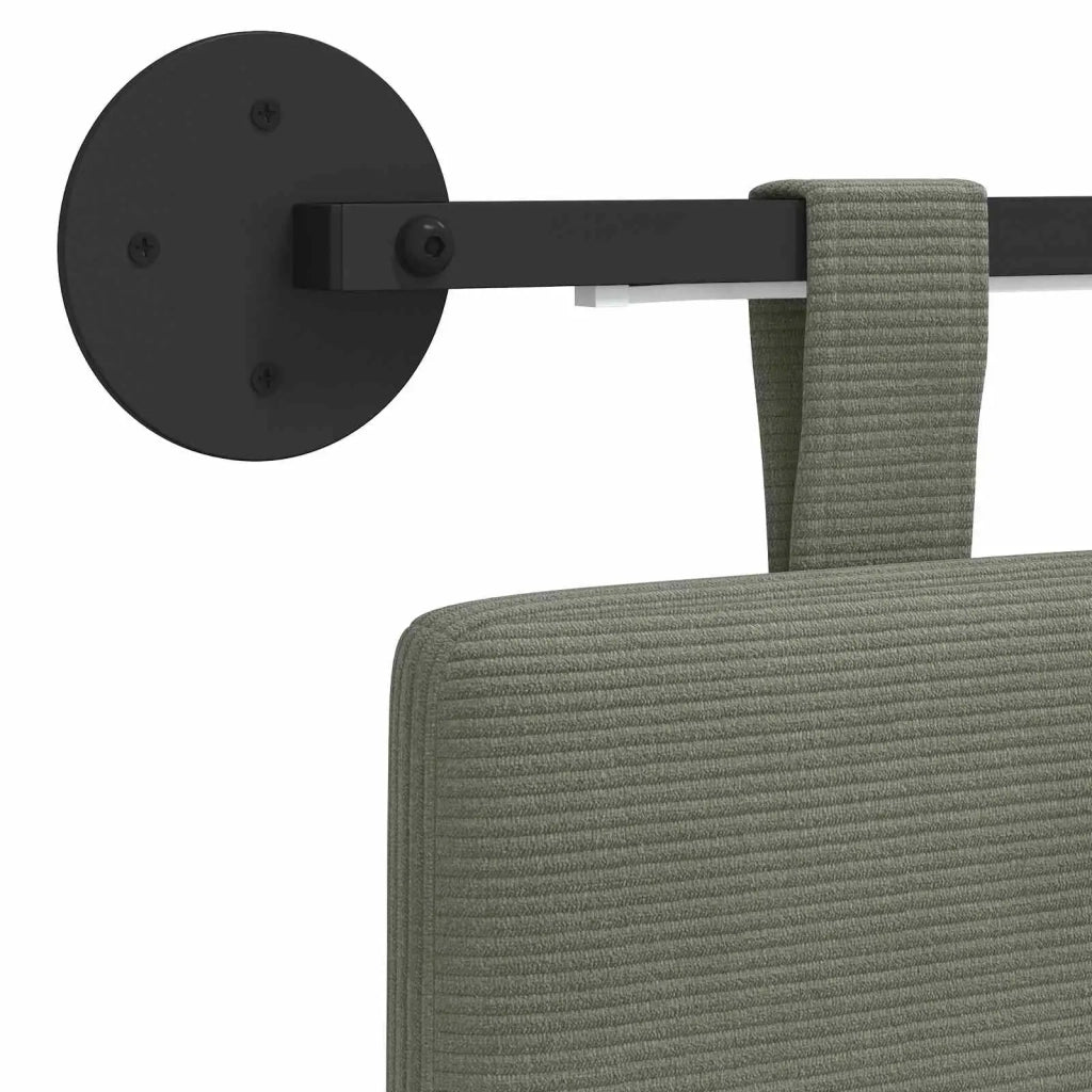 Testiera | Testata sospesa Con luce LED Grigio Chiaro Tessuto in Cords