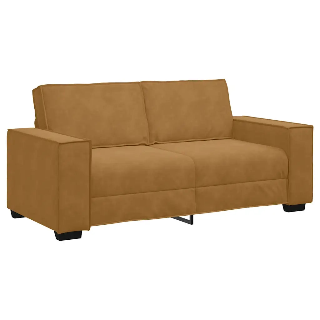 Divano a 2 Posti-Sofa 2 Posti Marrone 140 cm in Velluto 618774