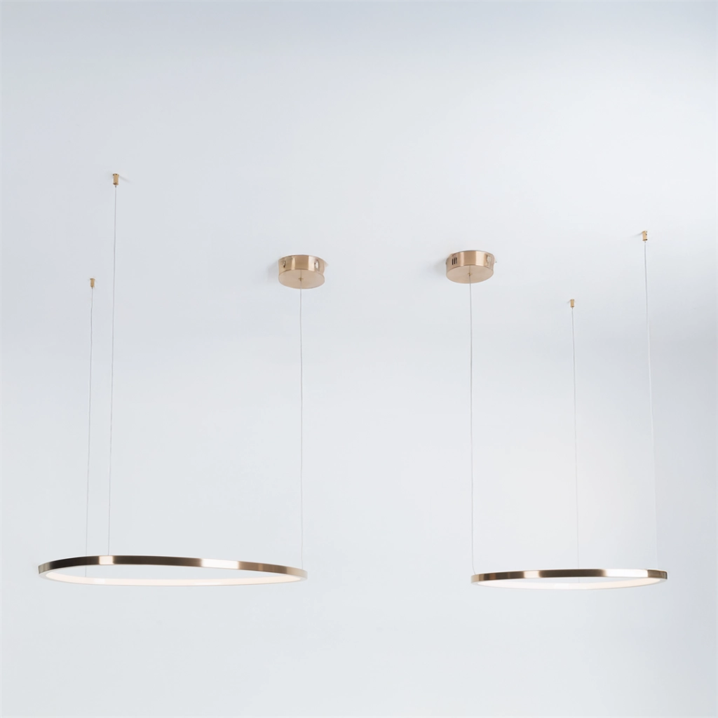 Lampada a sospensione rame spazzolato 3 anelli LED 130W Maxlight