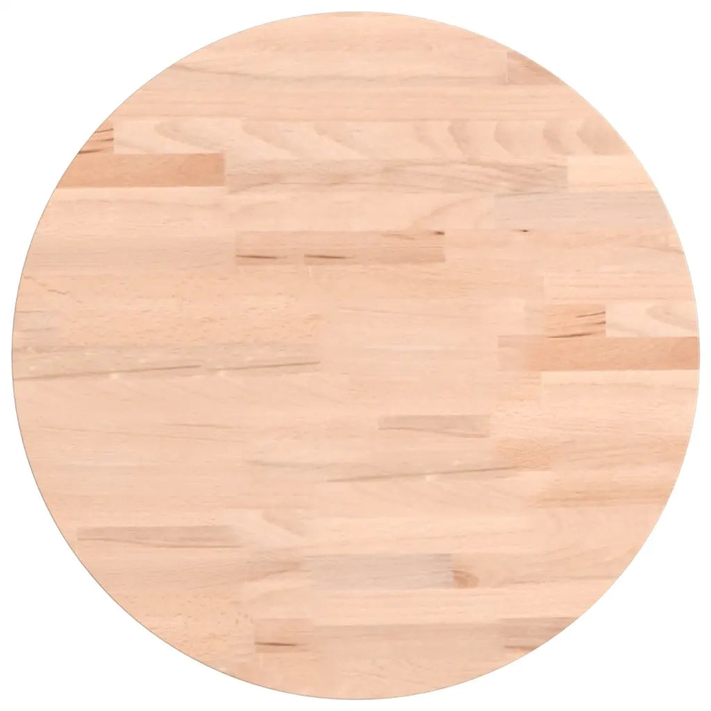 Piano per Tavolo | Superficie Tavolo | Piano Scrivania ?40x1,5 cm Rotondo in Legno Massello di Faggio