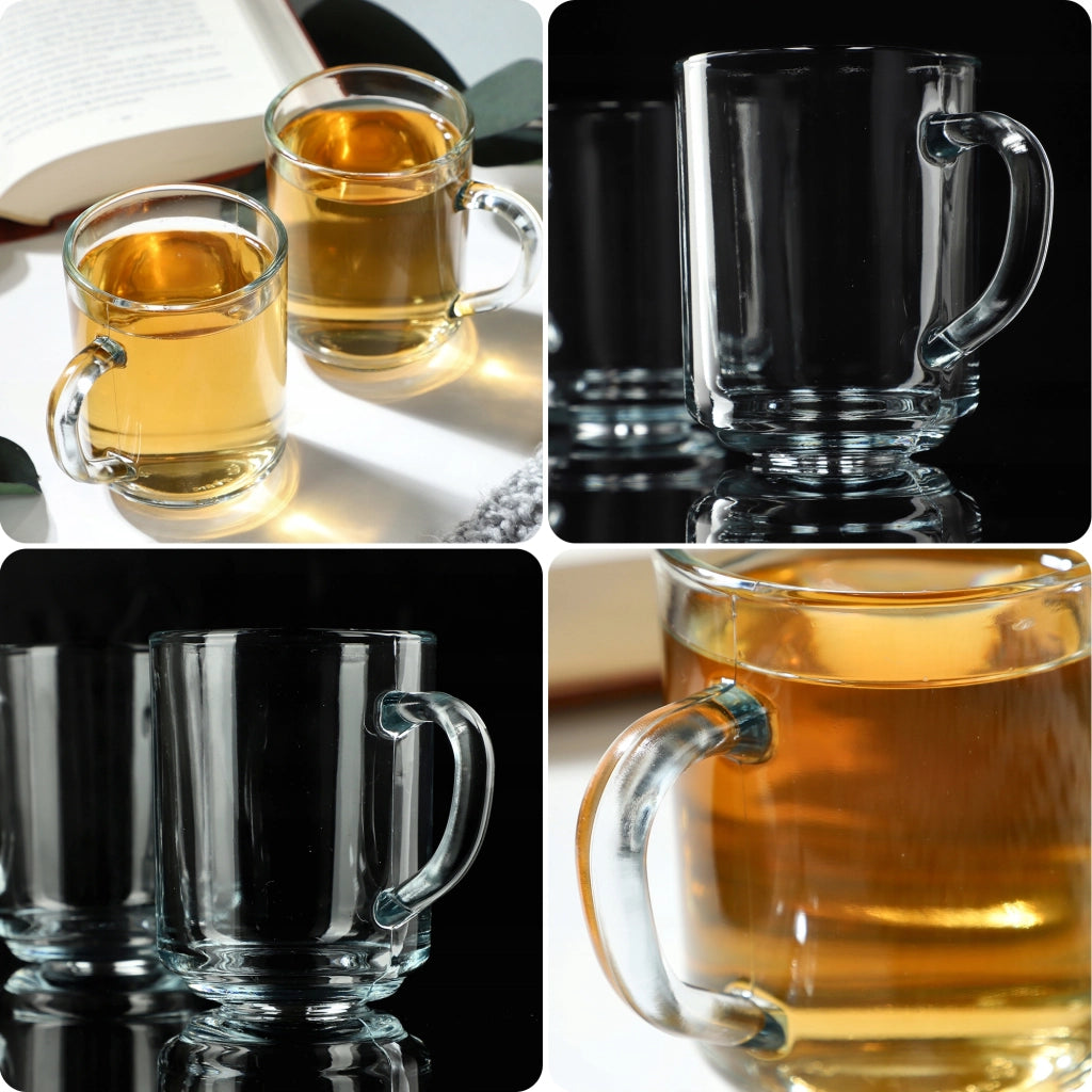 Bicchieri KADAX per tè, caffè e altre bevande con manici, set da 6 pezzi, 240 ml