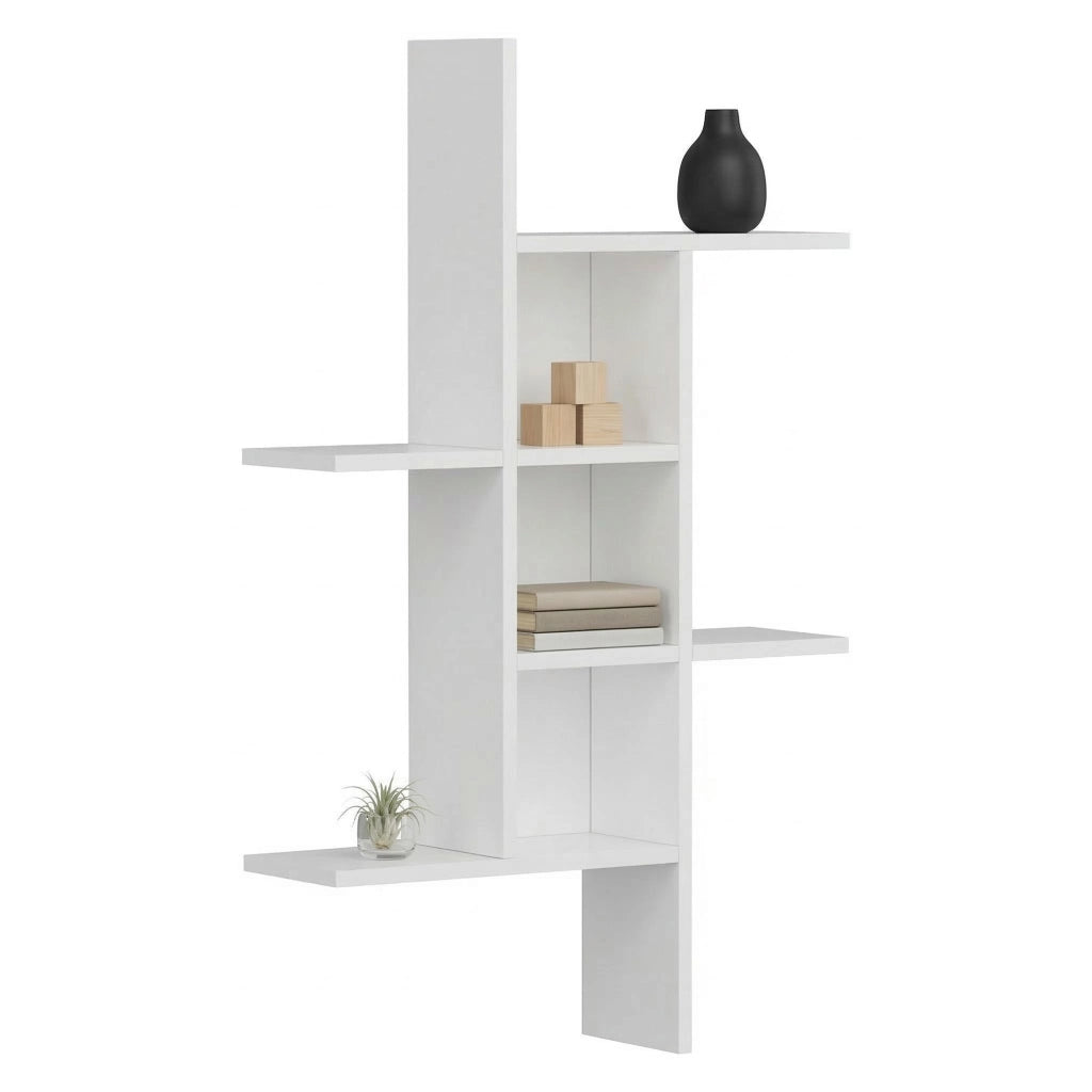 Drena, Mensola 4 Ripiani, 68x20x113h cm Bianco