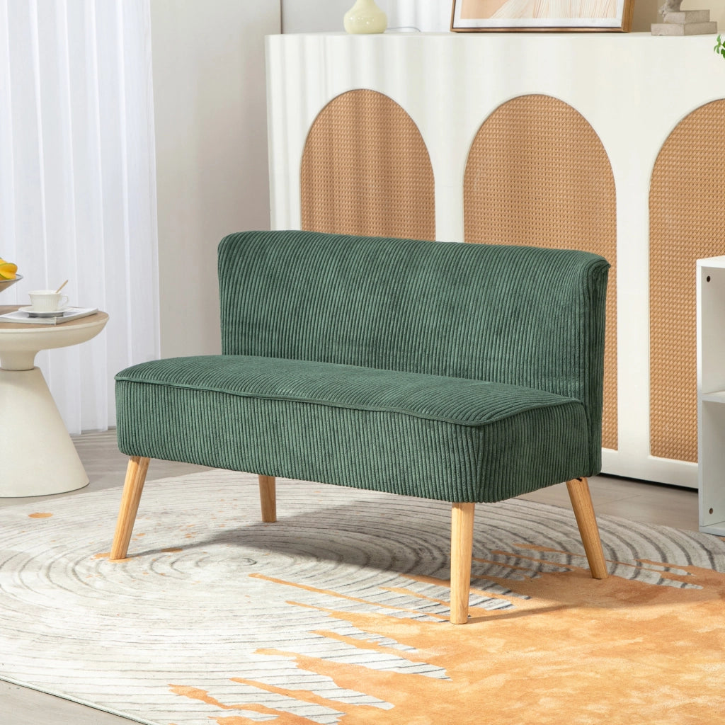Divano 2 posti in velluto ¨C Xylo ¨C Verde 117x56,5x77 cm