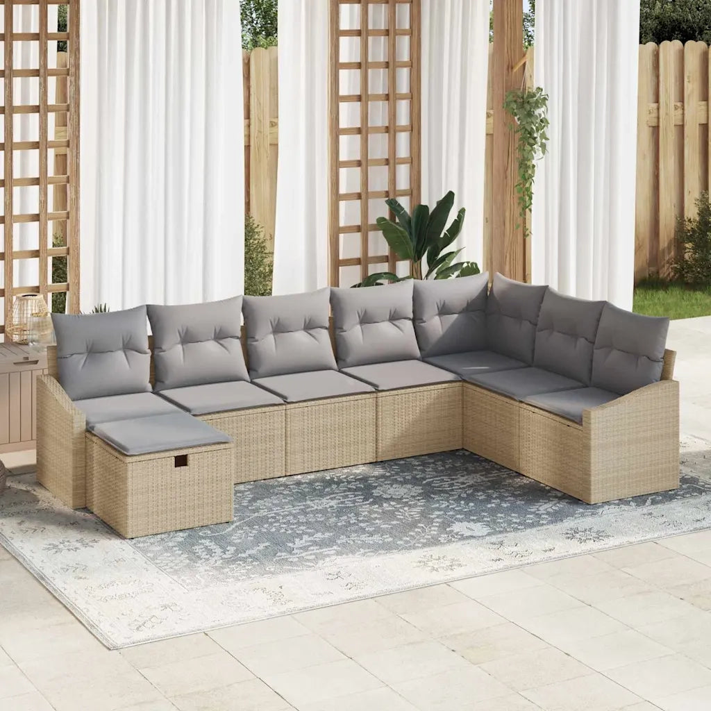 Set di divani con cuscino 9 pcs polyrattan