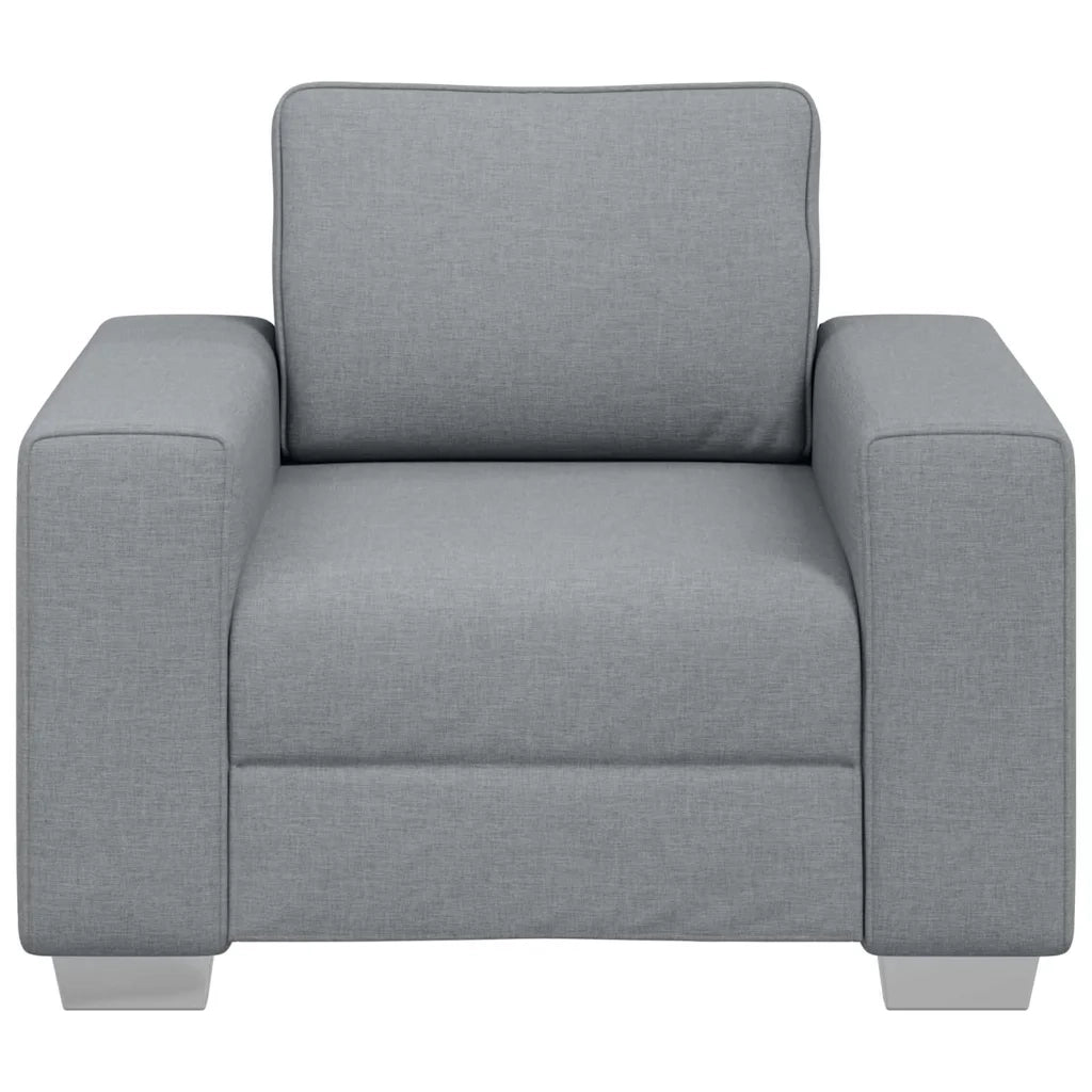 Poltrona Sofa Grigio chiaro 100 cm Tessuto 4105207