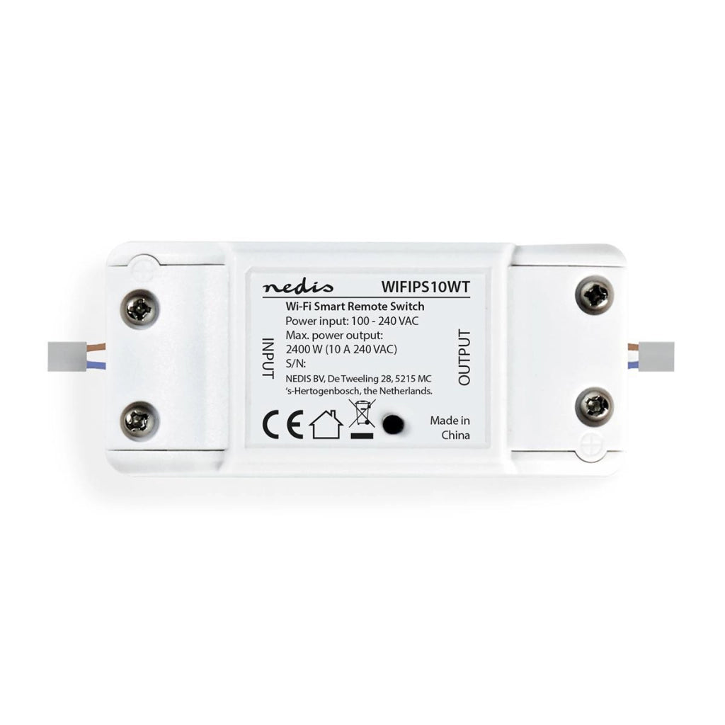 2400W SmartLife Wi-Fi Smart Switch Blocco di giunzione Bianco Nedis