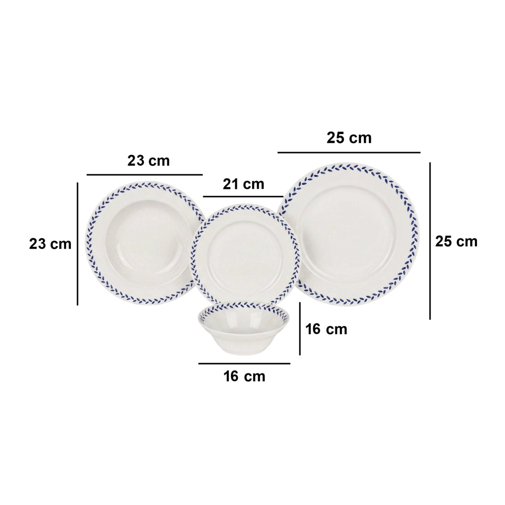 Novanema, Servizio Piatti set da 24, blu