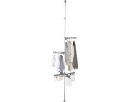 Pannelli di stoccaggio telescopici - Appoggio per abiti portatile - 2 pezzi - Grigio