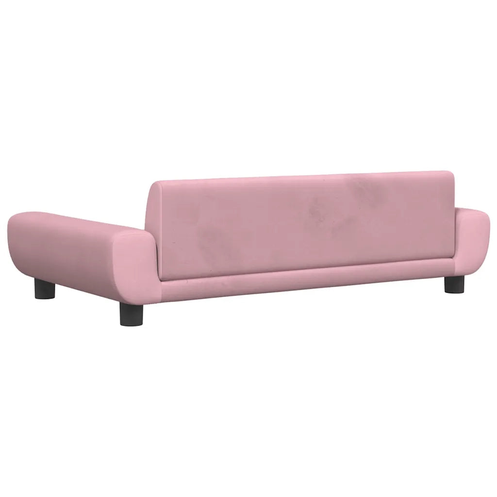 Divano per Bambini-Sofa-Divanetto Rosa 100x54x33 cm in Velluto