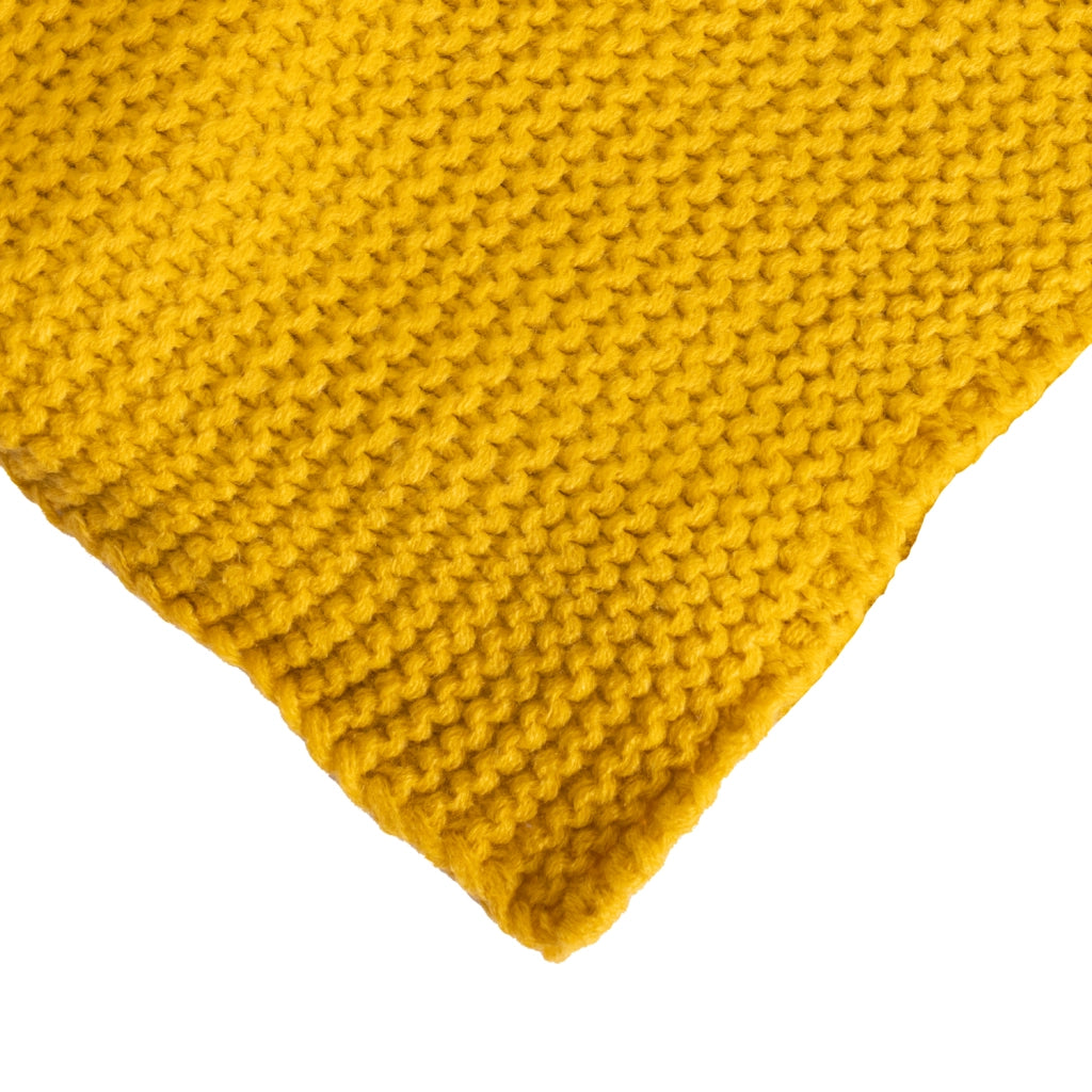 Coperta gialla a maglia 130 × 170 cm - TRICOVA