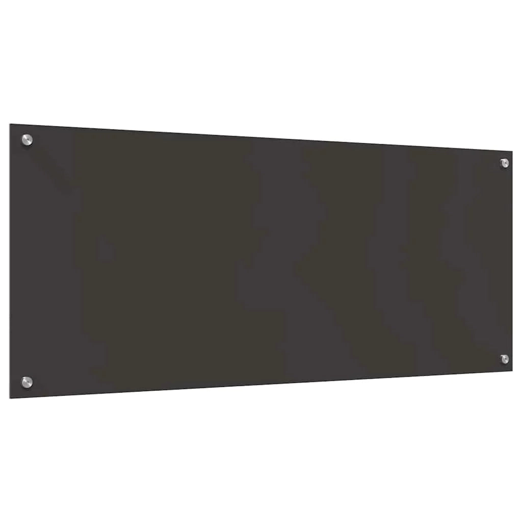 Set di 2 paraschizzi moderni per cucina 120 x 50 cm in vetro temperato grigio scuro resistente al calore e durevole 02_0056275