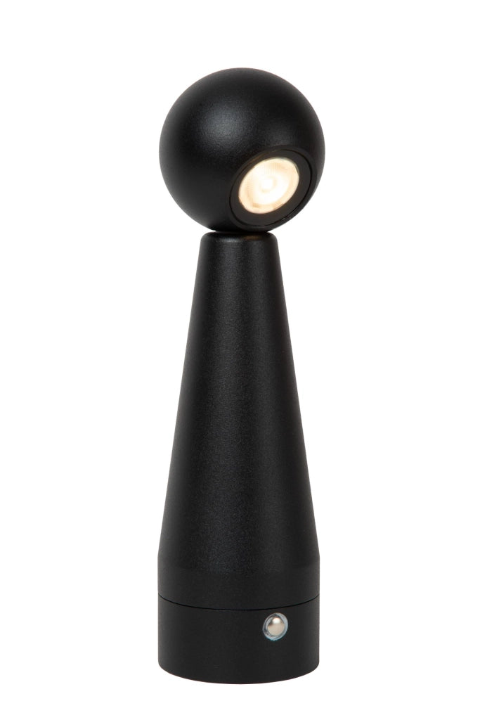 Lampada da tavolo LED integrato nera Lucide IPSOS