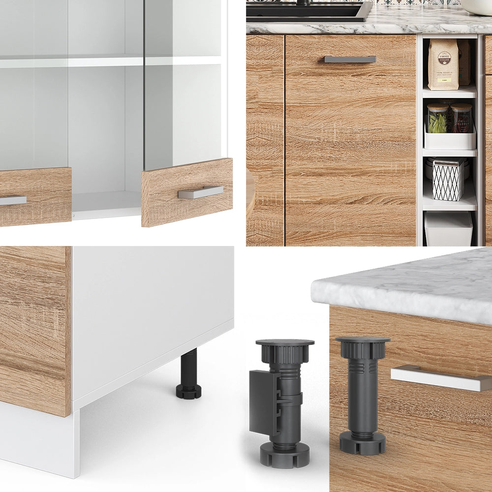 Vicco Cucina completa Sonoma/Bianco 160 cm , PL Marmo