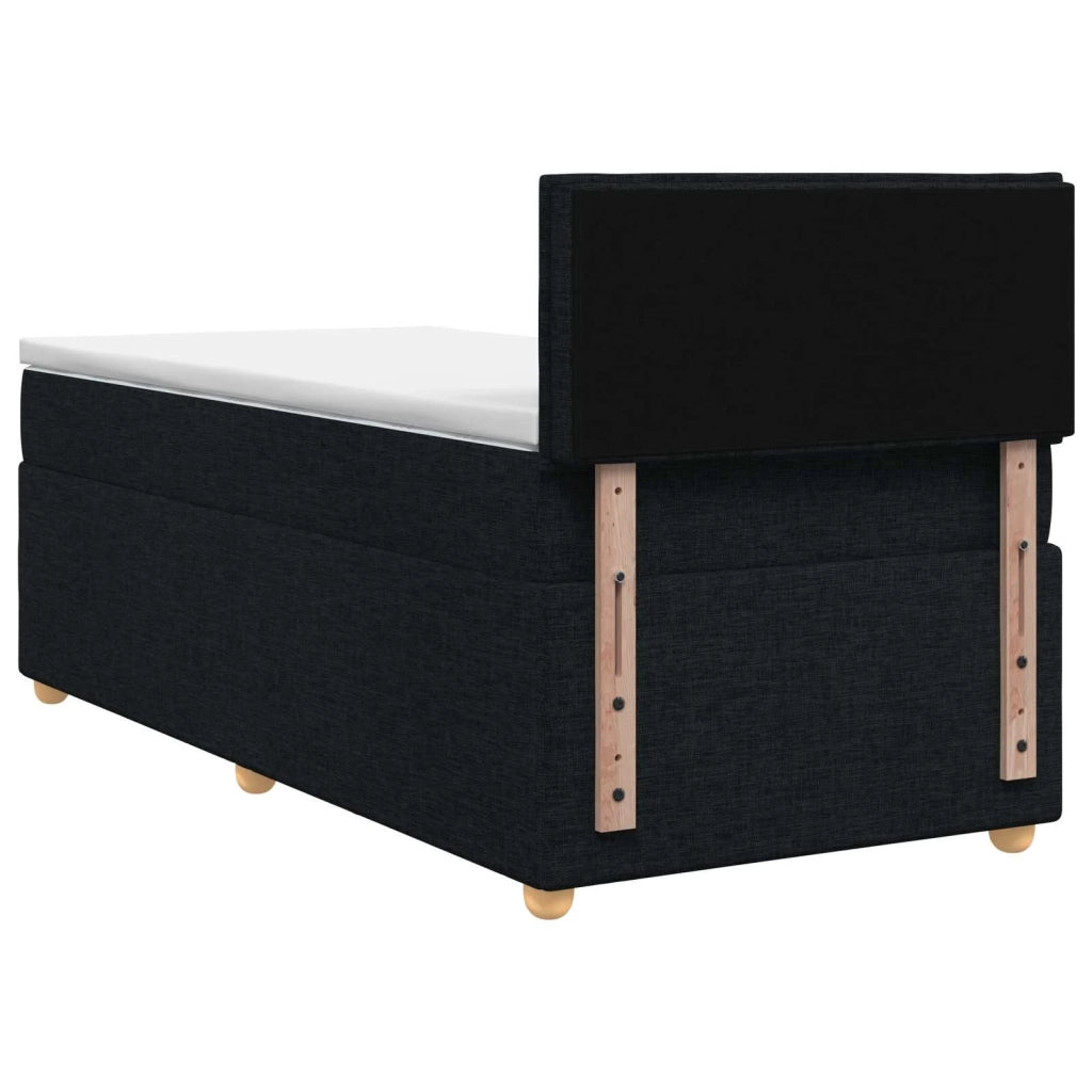 Letto box spring con materasso Nero 100 x 200 cm Tessuto 3450883