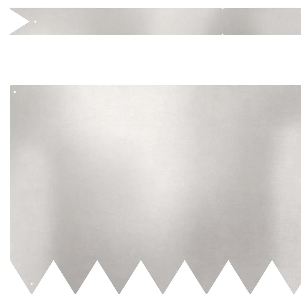 Bordura per Prato 10 pcs Argento 100 x 0.05 x 20 cm