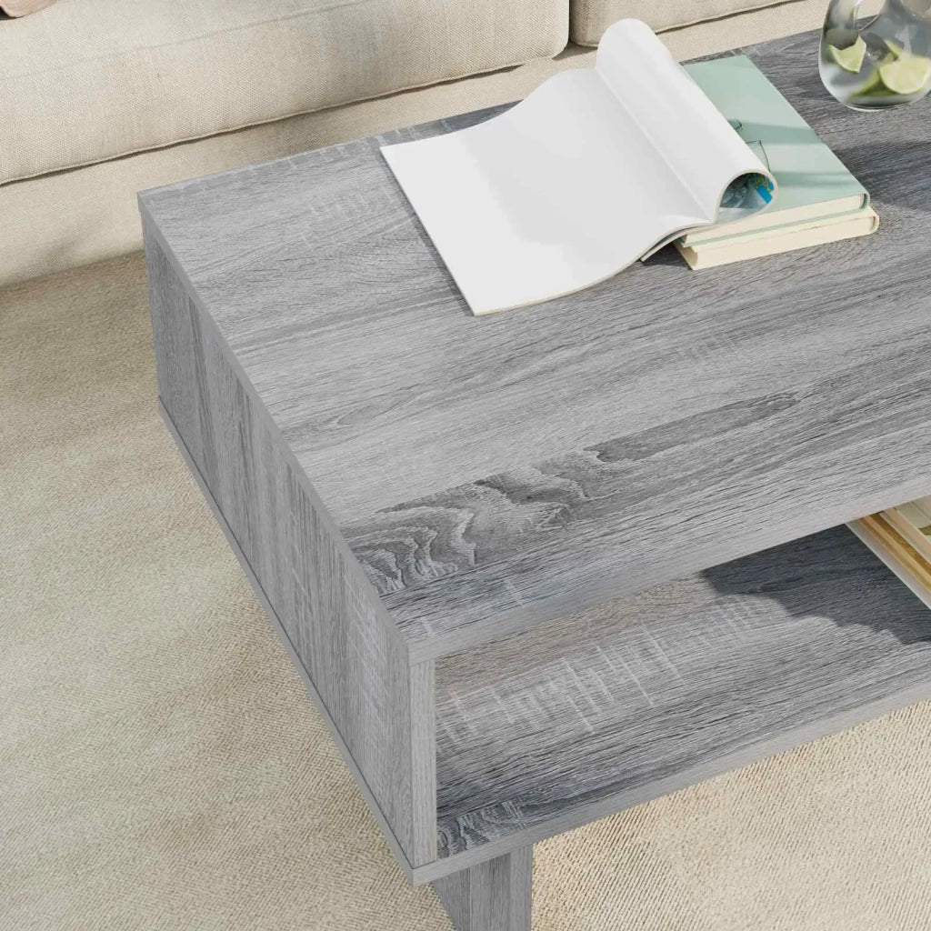 Tavolino da salotto | Tavolino da caff¨¨ | Tavolino da Soggiorno Grigio Sonoma 80 x 46 x 35 cm