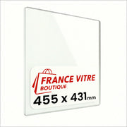455 x 431 x 4 mm - Vetro per stufa a legna - vetro camino di ricambio - vetro per caminetto resistente al fuoco - France Vitre