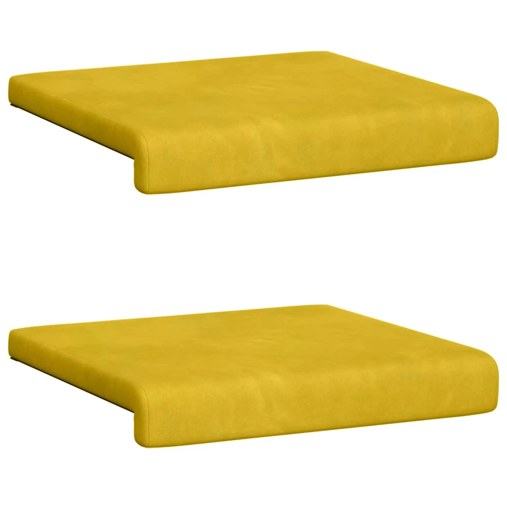 Cuscino per panchina 2 pcs Velluto Giallo Profondità 35 cm 42043028