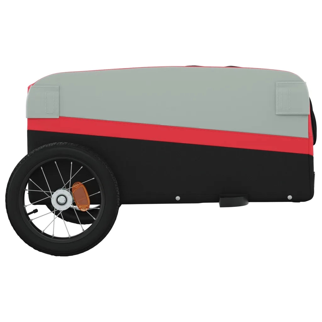 Rimorchio da Bici Nero e Rosso 30 kg in Ferro CFW6301776