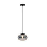 Lampada a sospensione sfera fumé nera Moonstone E27 Maxlight