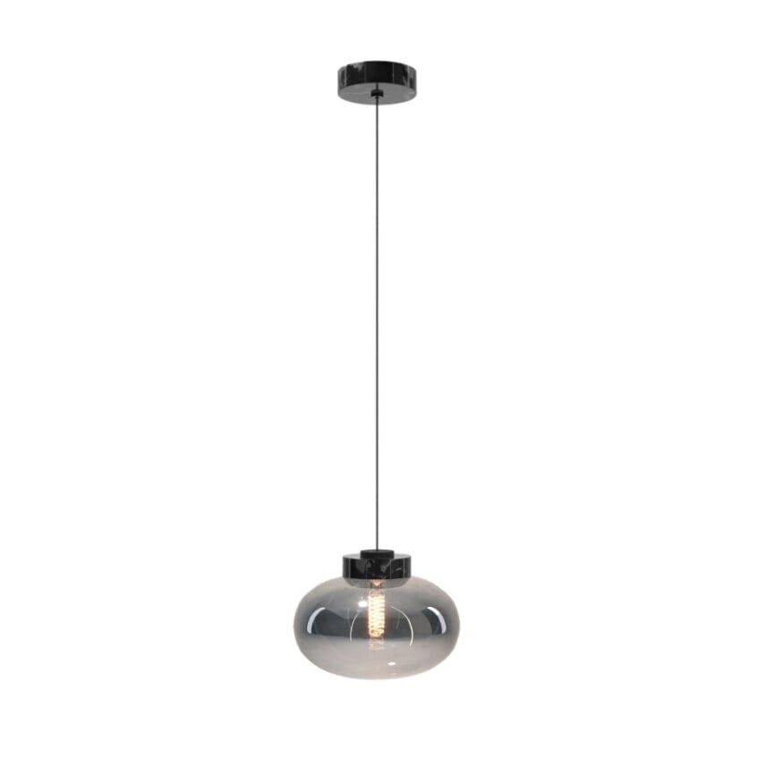 Lampada a sospensione sfera fumé nera Moonstone E27 Maxlight