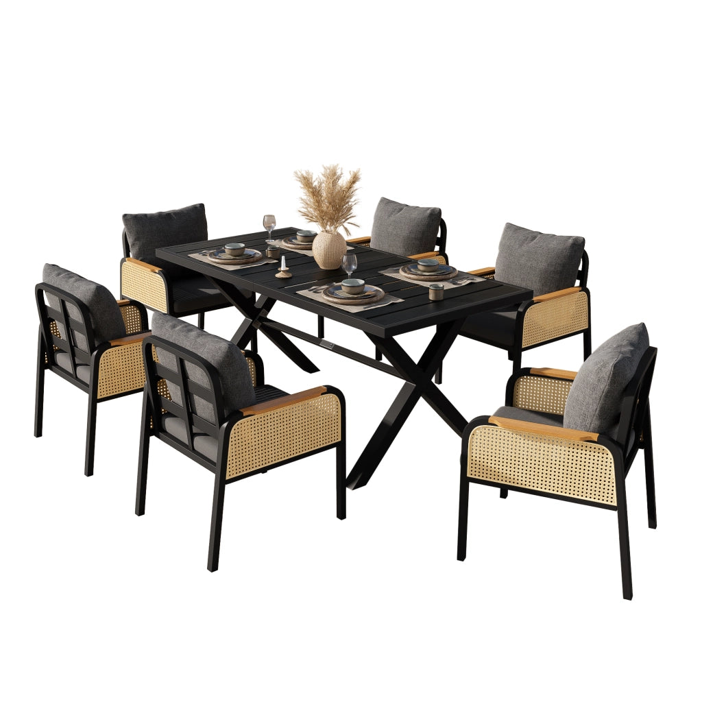 Divano da Giardino Set ¨C MINIMAL ¨C Metallo, Cuscini Inclusi