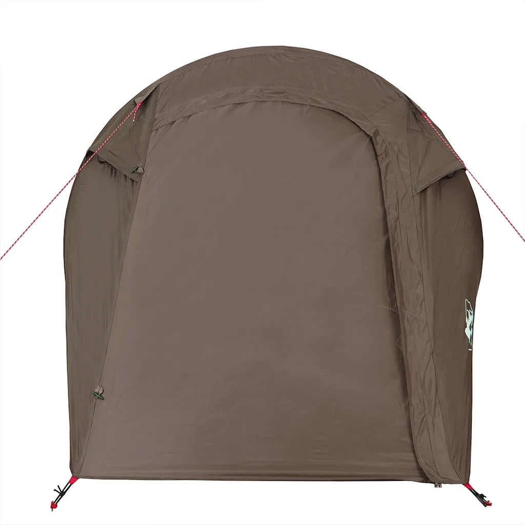 Tenda da Campeggio a Tunnel per 2 Persone Marrone Impermeabile 4009631