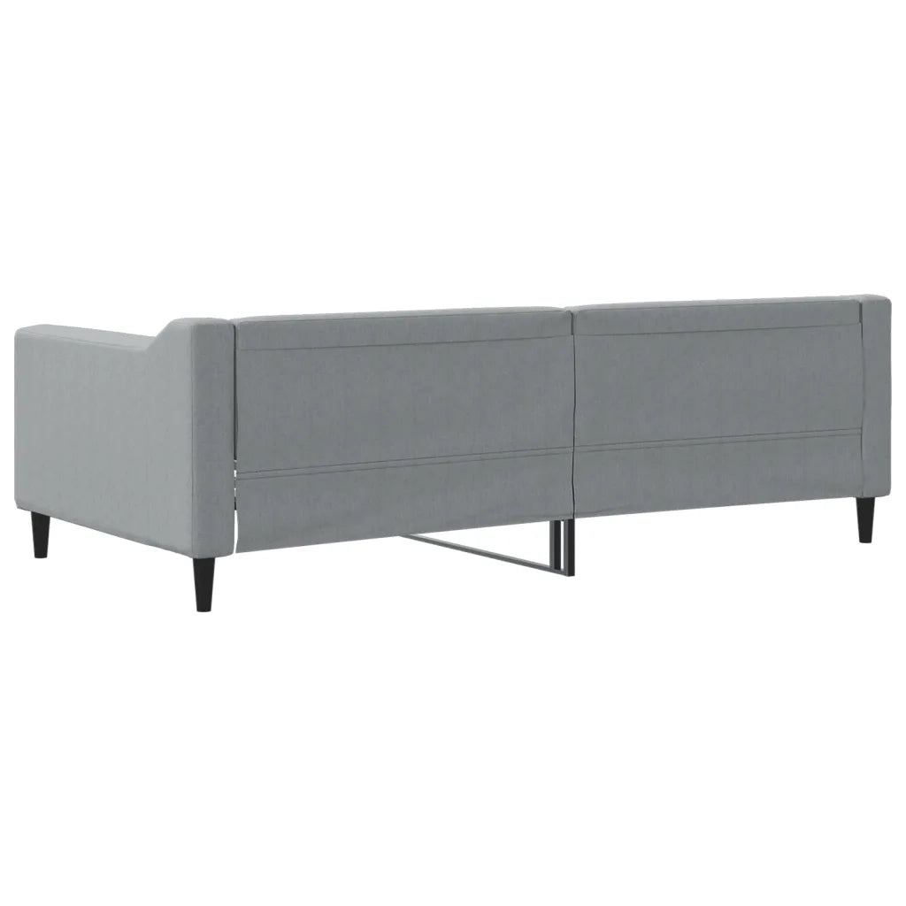 Letto singolo | Letto per adulti | Letto da Giorno Grigio Chiaro 90x190 cm in Tessuto