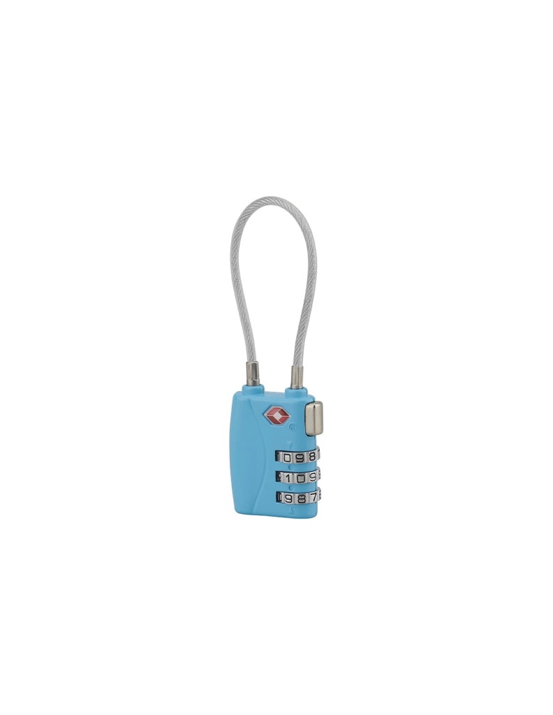 Lucchetto codice TSA, bagagli, cavo in acciaio, combinazione 3 cifre - THIRARD
