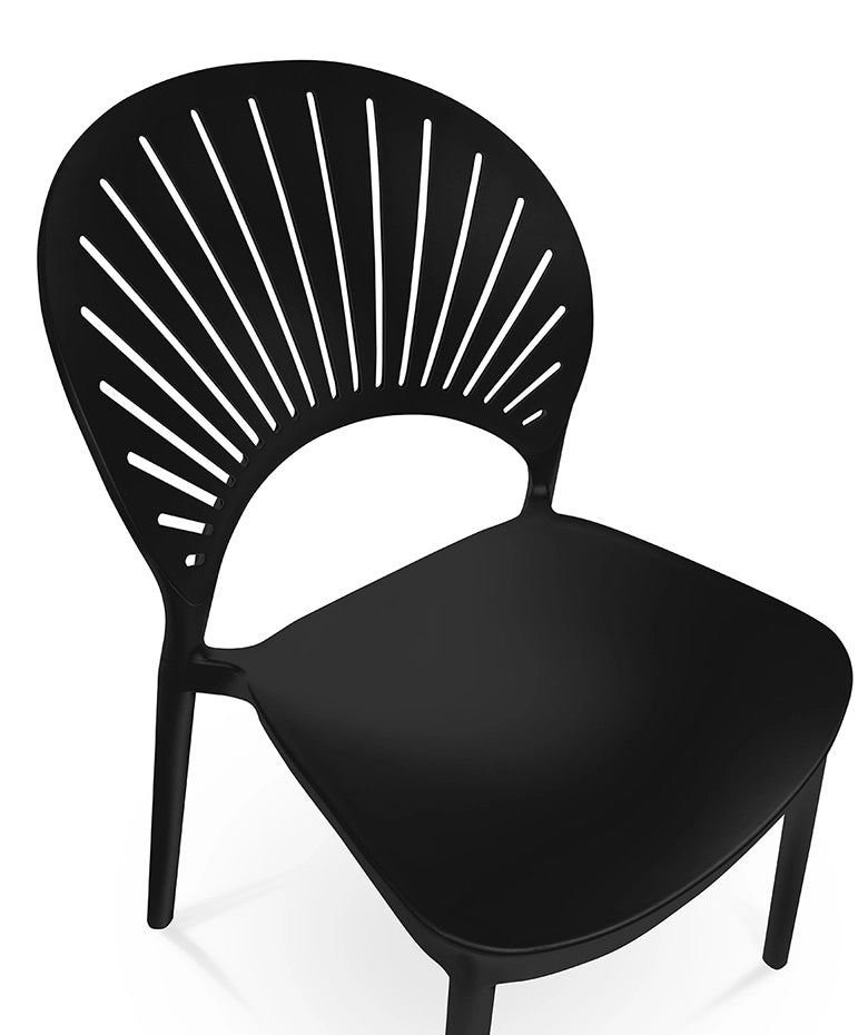 Sedia impilabile in plastica nera - Sunny (2 pz.) - SD10SUPP
