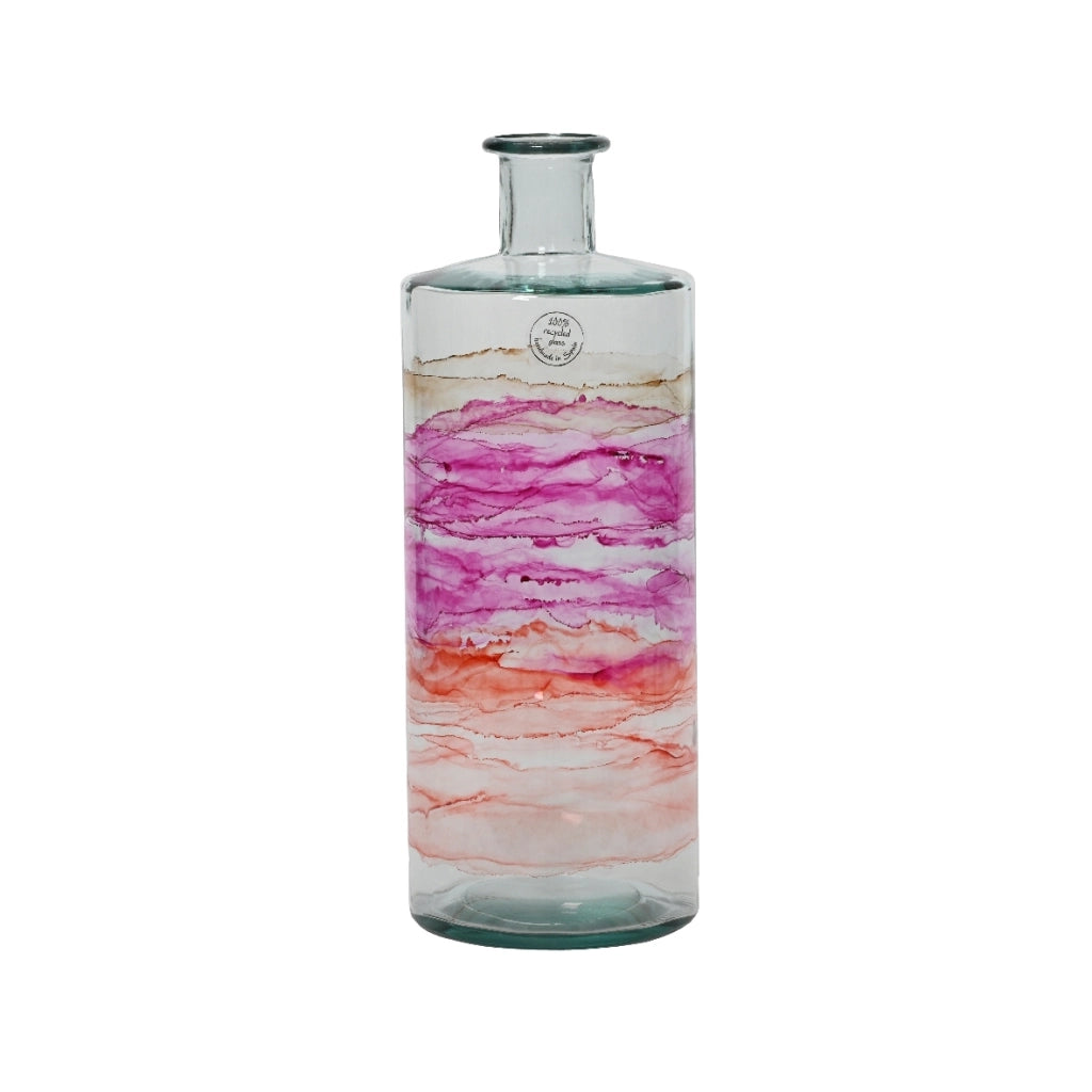 VASO IN VETRO D.15XH40CM MULTICOLORE.