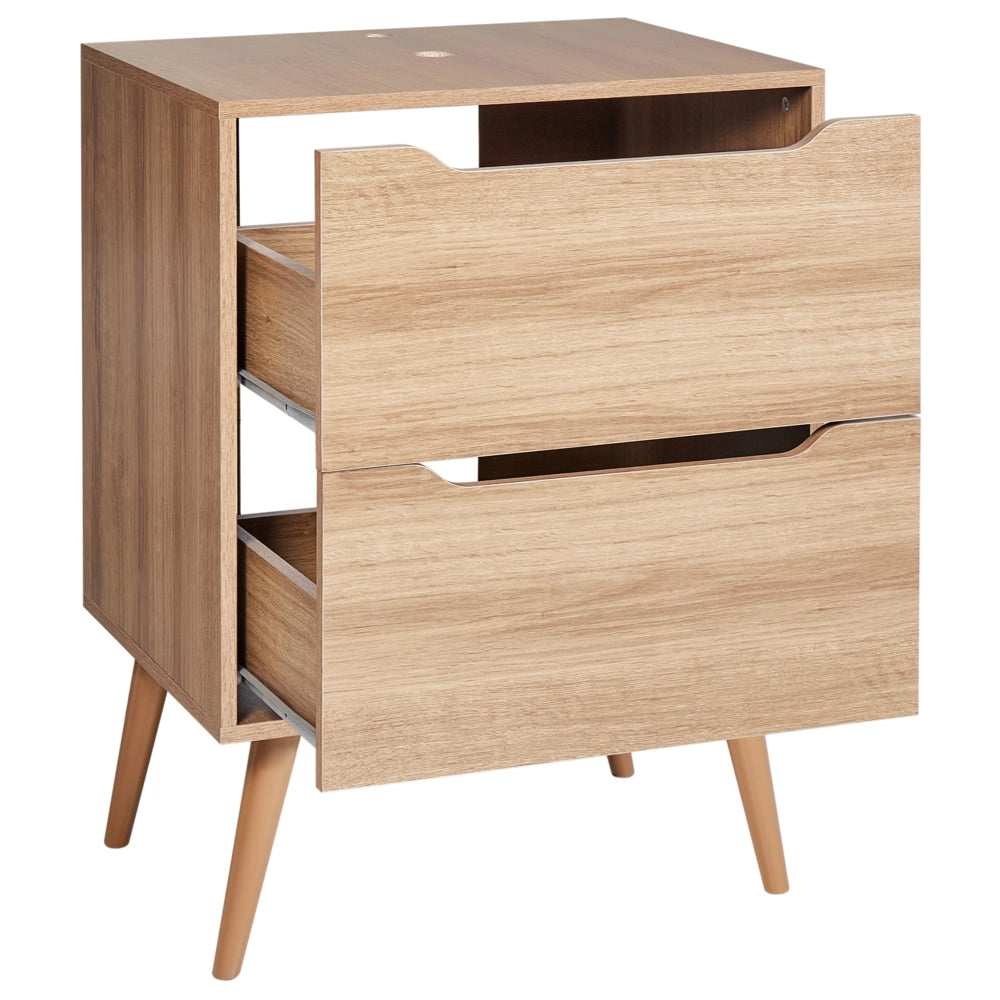 Mobiletto lavabo marrone chiaro MDP 60 x 80 cm Bagno con cassetti