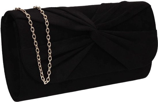 Borsa Clutch Donna in Pelle Nera
