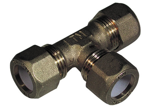 TEE CON TRE DADI PER RAME CON OGIVA TEFLON TIEMME- 3/4 x 18R- TIEMM- pezzi 1