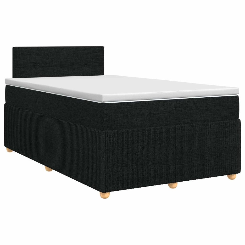 Letto box spring con materasso Nero 120 x 190 cm Tessuto 3451421