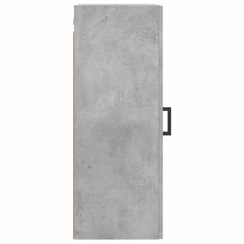 Mobiletto a muro di design pratico e funzionale dimensioni 34,5 x 34 x 90 cm realizzato in legno composito color grigio cemento codice 02_0048662.