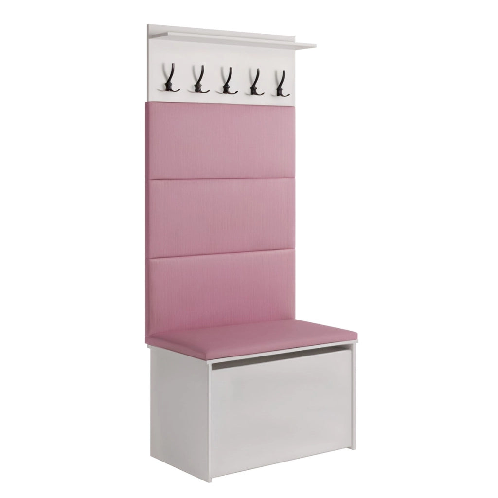 Set Ingresso Andy con Scarpiera e Pannelli Imbottiti Rosa