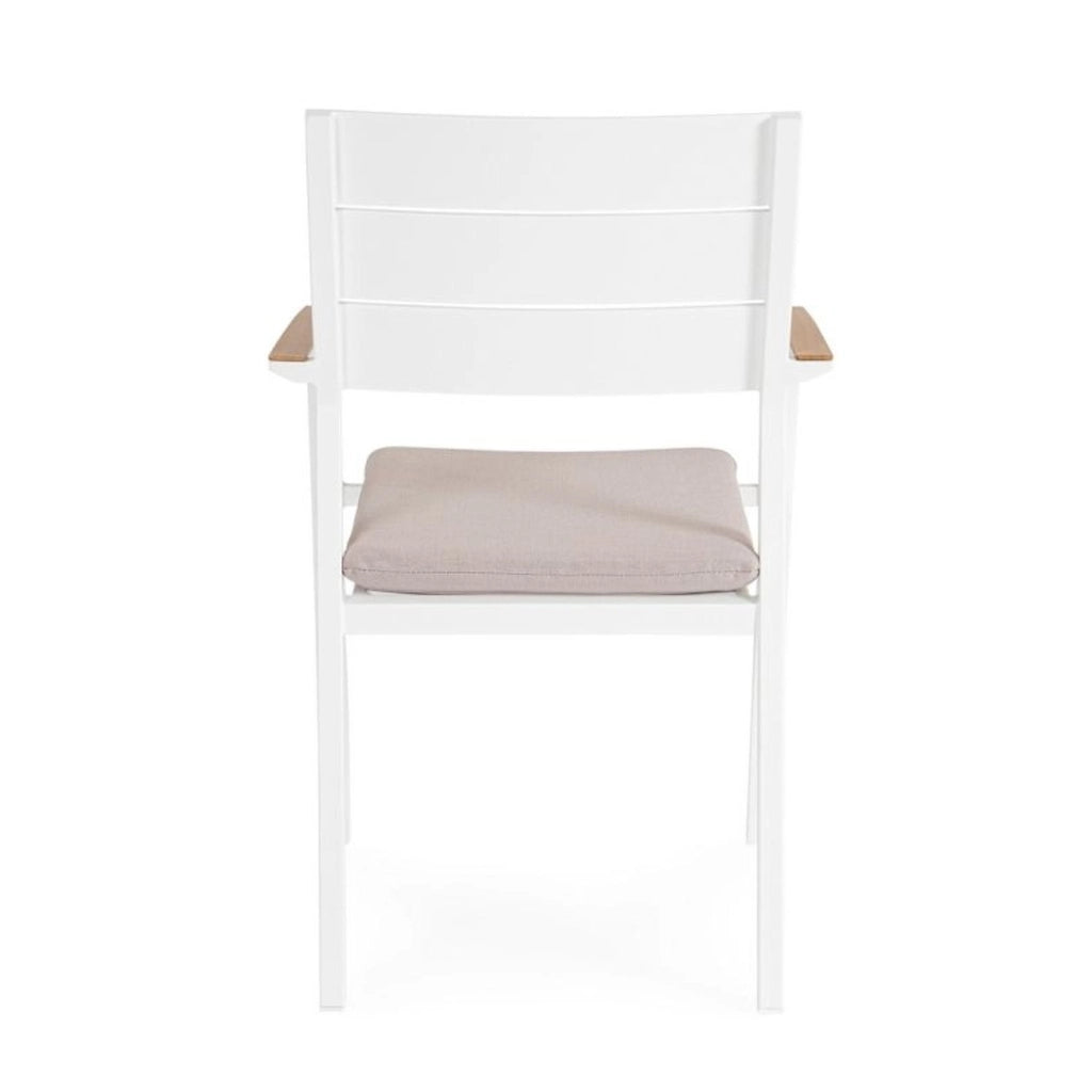 Sedia c/braccioli Zelmar bianco cm 58,5x55,5x90h