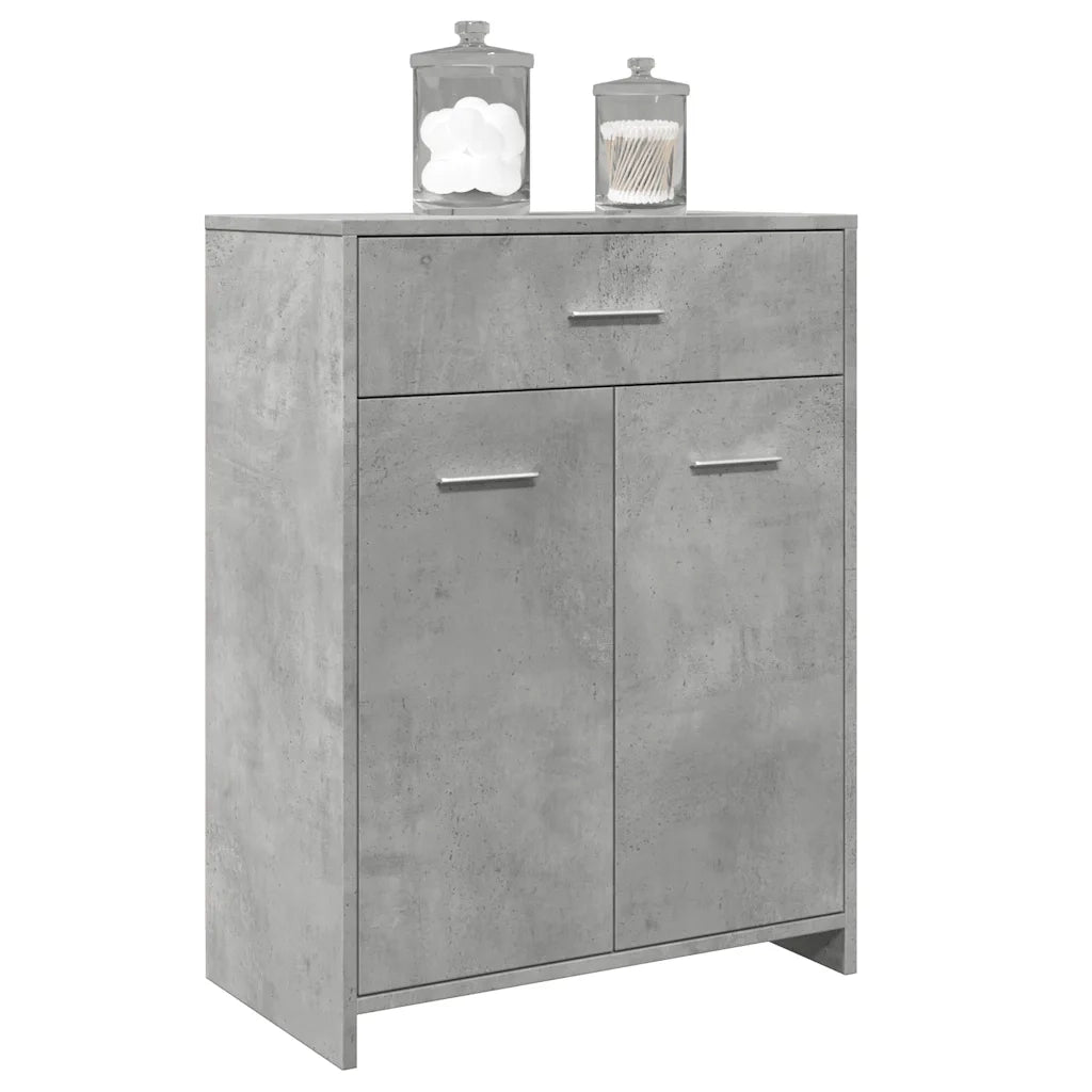 Mobile da Bagno Grigio Cemento 60x33x80 cm in Legno tecnico 856286