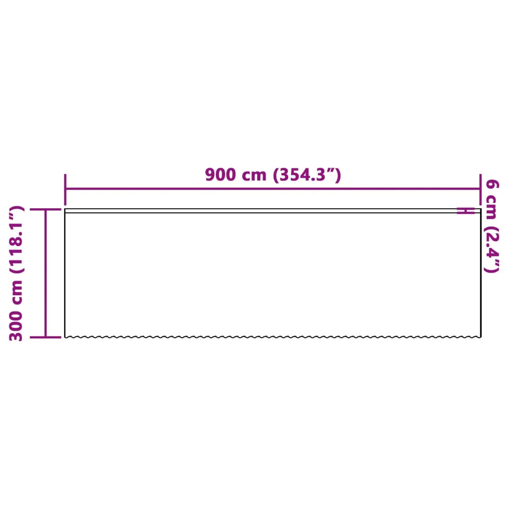 Tenda in Pizzo con tende Bianco 300 x 900 cm Poliestere 4107968