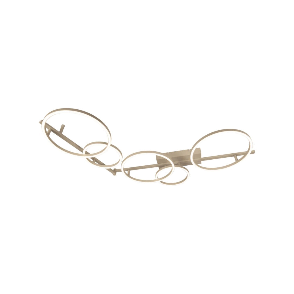 Lampada da soffitto NICOLA 2 ring LED taupe Lucide
