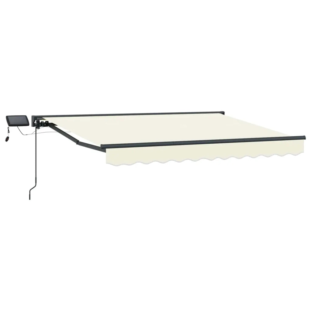 Cornice per Tenda Manuale con LED Crema e Antracite 3 x 2,5 m 3420801