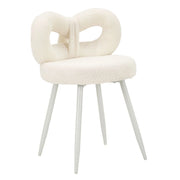 Sedia Fiocco, Bianco, MDF, 40x40x67 cm
