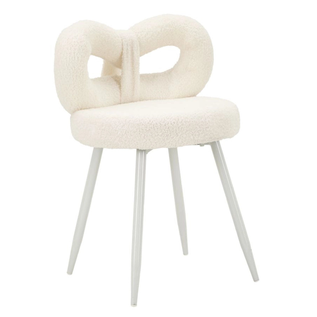 Sedia Fiocco, Bianco, MDF, 40x40x67 cm