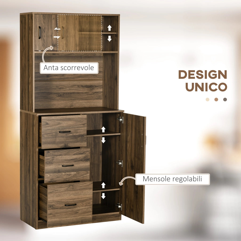 Credenza con 3 Cassetti e Ante ¨C Minimal ¨C Legno Massello