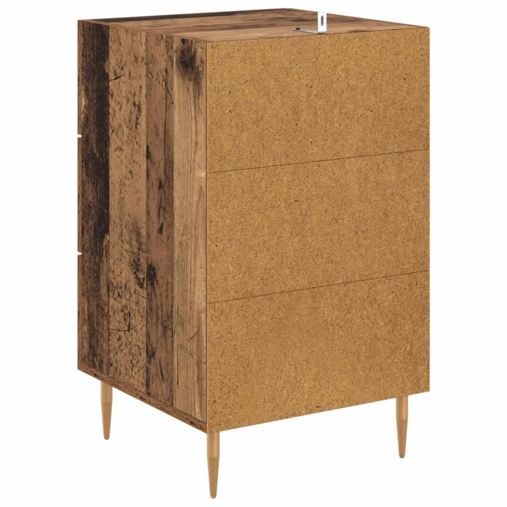 Comodino | Armadio da Notte | Mobiletto da notte con cassetto Legno vecchio 40 x 40 x 66 cm