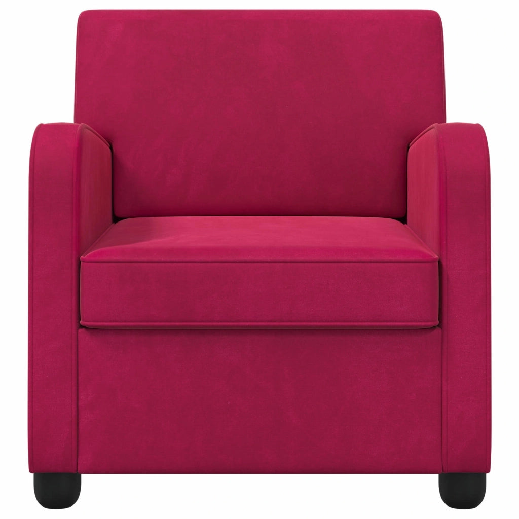 Poltrona Rosso Vino Velluto 42043417