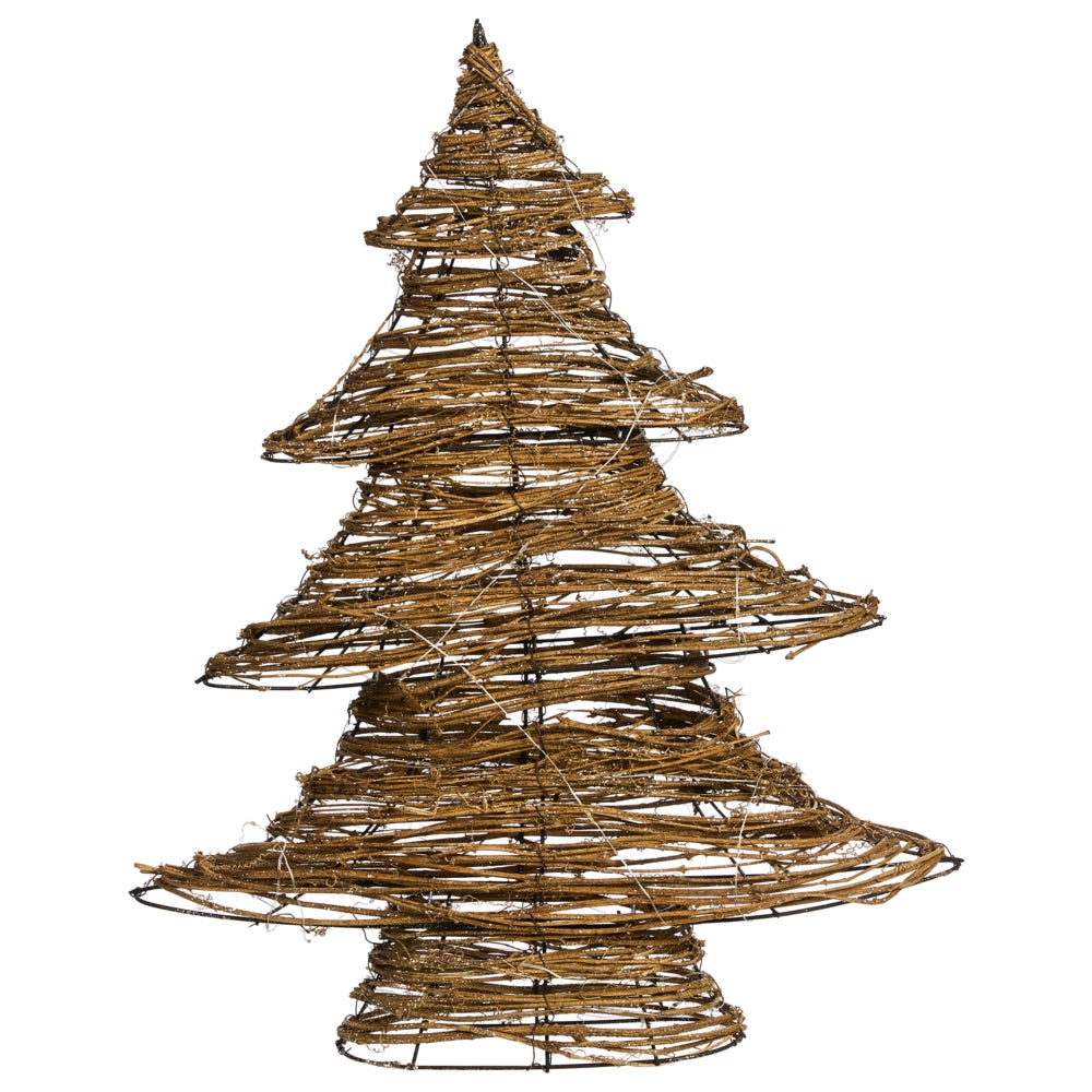LED Decorazione Albero di Natale Oro Ferro 60 cm Luce Figura Natale 40 lampadine LED